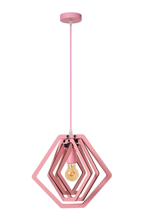 Lucide MAURO - Suspension Chambres d'enfant - 1xE27 - Rose - éteint